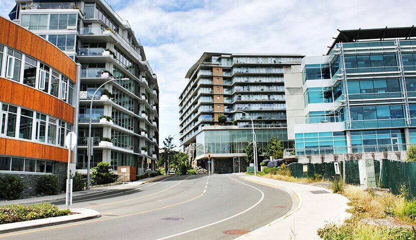 modern office buildings